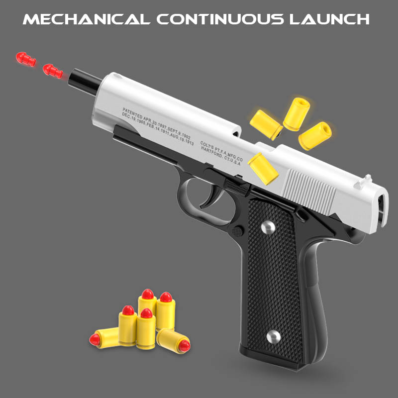 Catapult Launcher Toy - Pistola de juguete M1911 Colt, carcasa