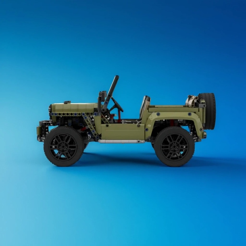 Kids Toys Jeep - 1603 piezas MOC C Modelo Willys