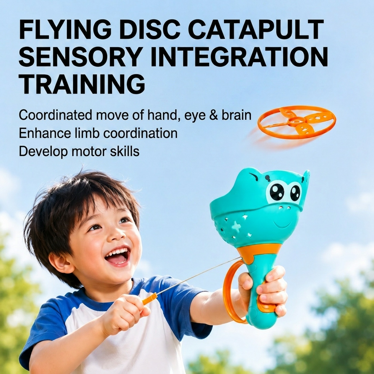 Catapult Launcher Toy - Mquduo Juguete Lanzador de Discos Voladores
