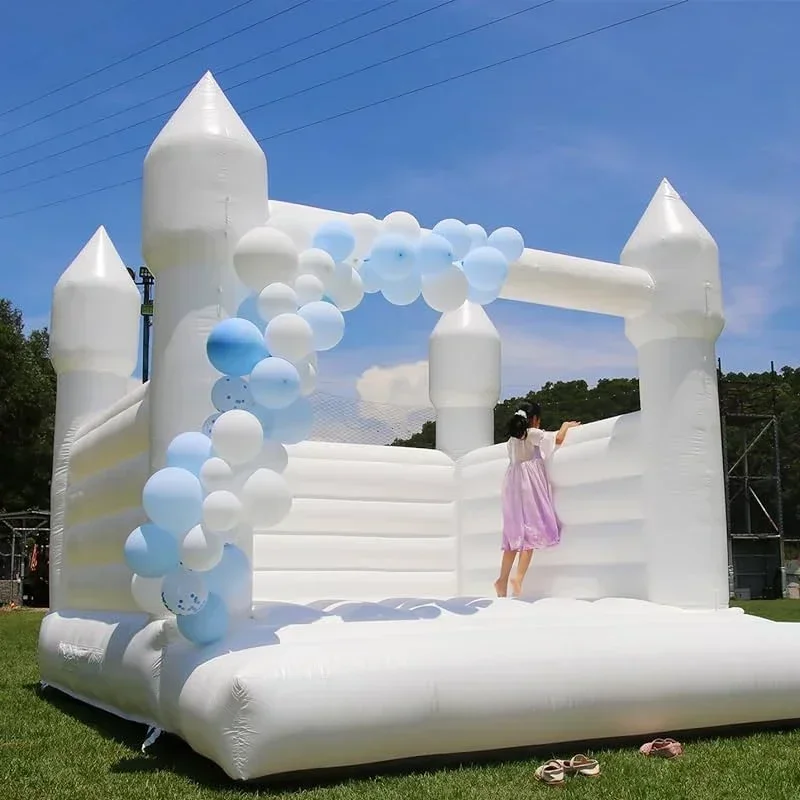 Kids Toys Rental - Castillo inflable blanco/negro de 3M/4M, casa