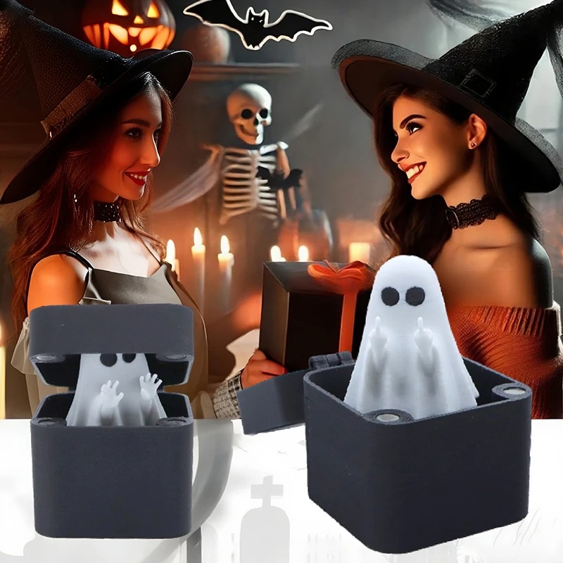 Kids Quirky Toys - Caja de broma Pop, caja fantasma,
