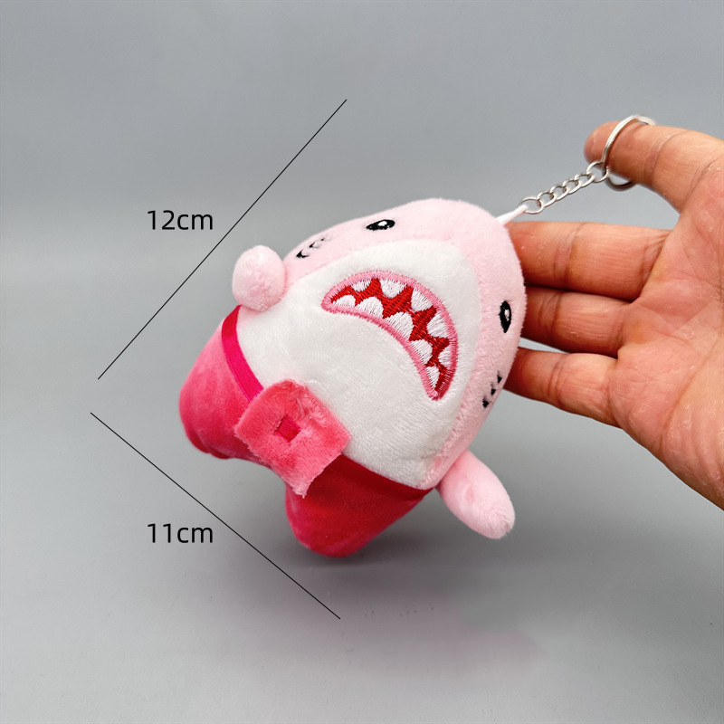 Kids Quirky Toys - Lindo tiburón de peluche llavero de