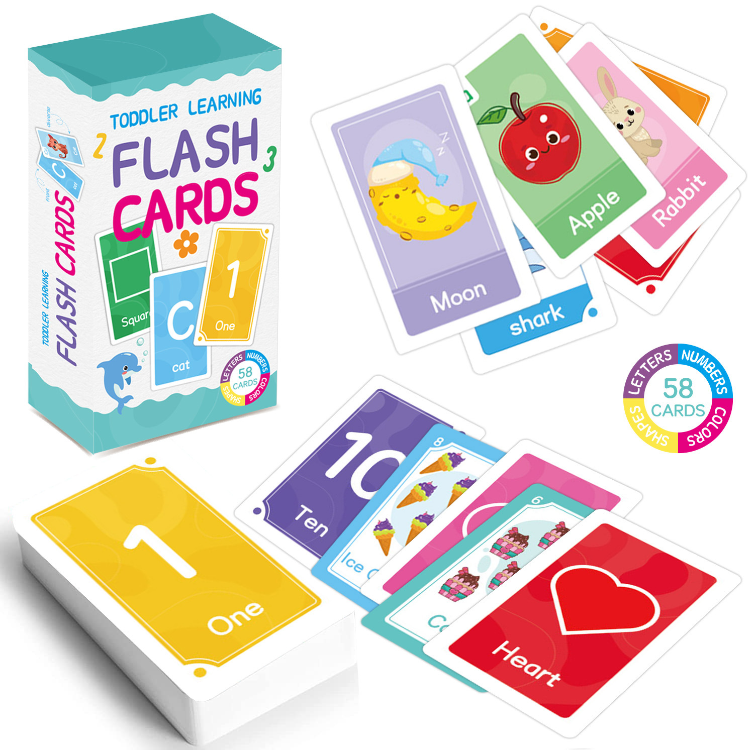 58 Uds. Tarjetas didácticas de - Educational Flash Card reseña y precio
