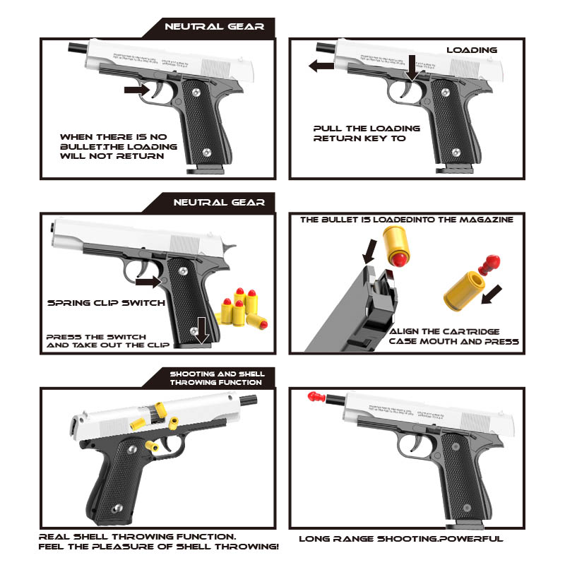 Pistola de juguete M1911 Colt, - Catapult Launcher Toy reseña y precio