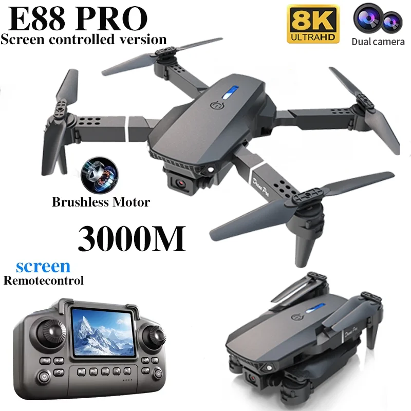 Dron profesional E88 PRO con p - Kids Toys Helicopter reseña y precio