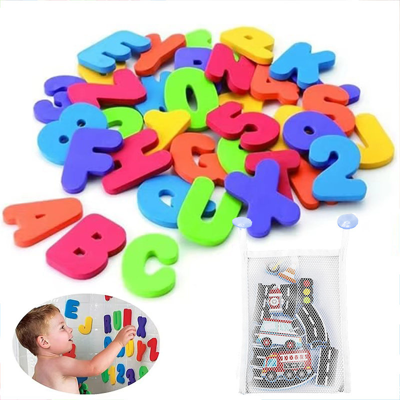 Juguetes de baño para niños, j - Bath Letter Number Foam reseña y precio