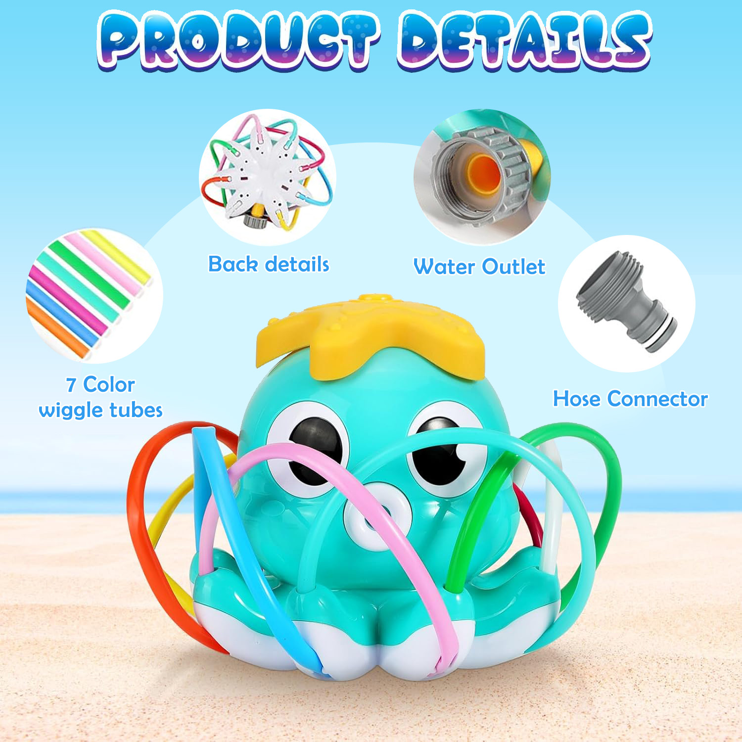 Aspersor de pulpo, rociador de - Kids Yard Toys reseña y precio