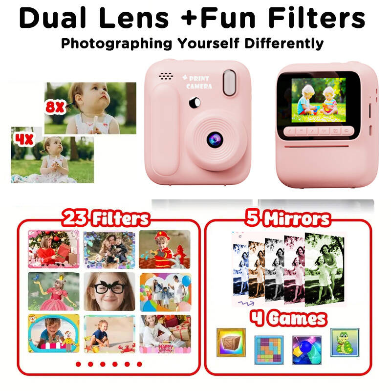 Cámara de impresión instantáne - Kids Toys Videos reseña y precio
