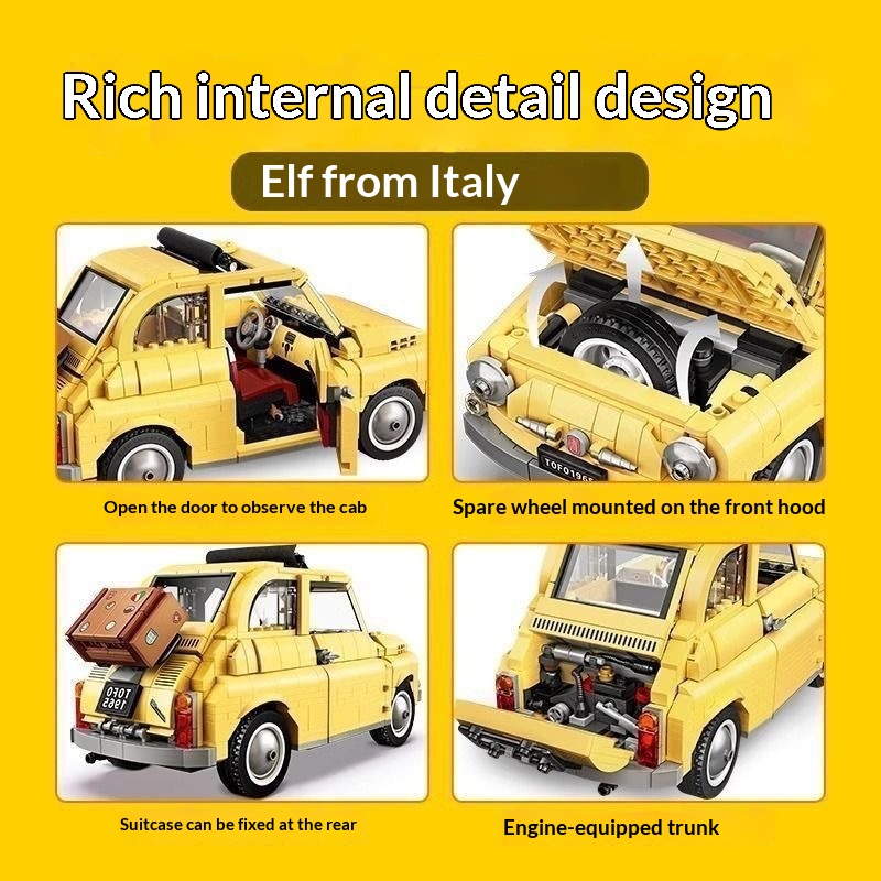 Compatible con Lego 10271 Fiat - Kids Toys Under 500 reseña y precio