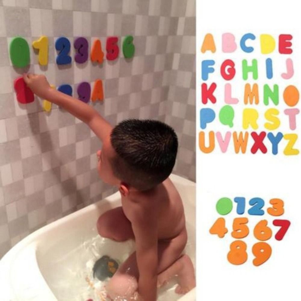 36 Piezas Nuevas para Niños y  - Bath Letter Number Foam reseña y precio
