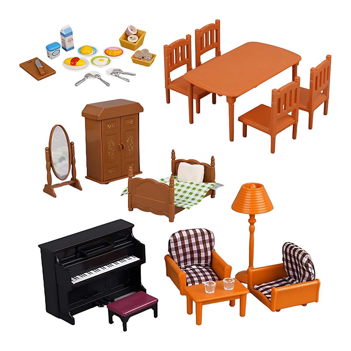 Muebles en Miniatura 1:12, Jue - Dollhouse Furniture Set reseña y precio
